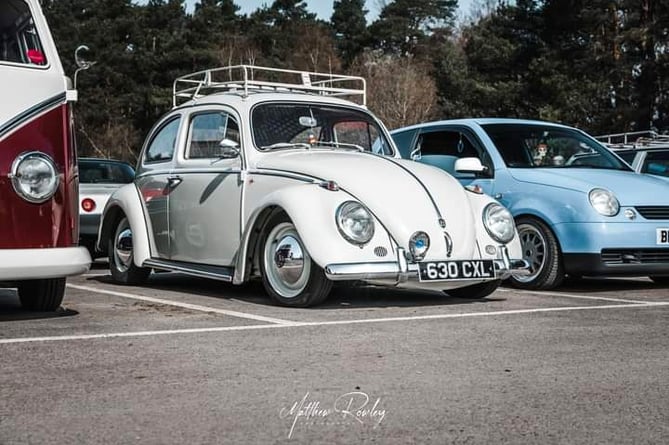 Assheton Le Page’s unfortunate Beetle was meant to be a part of the 100 car parade on Sunday, organised by UCC for the coronation parade in Fleet High Street