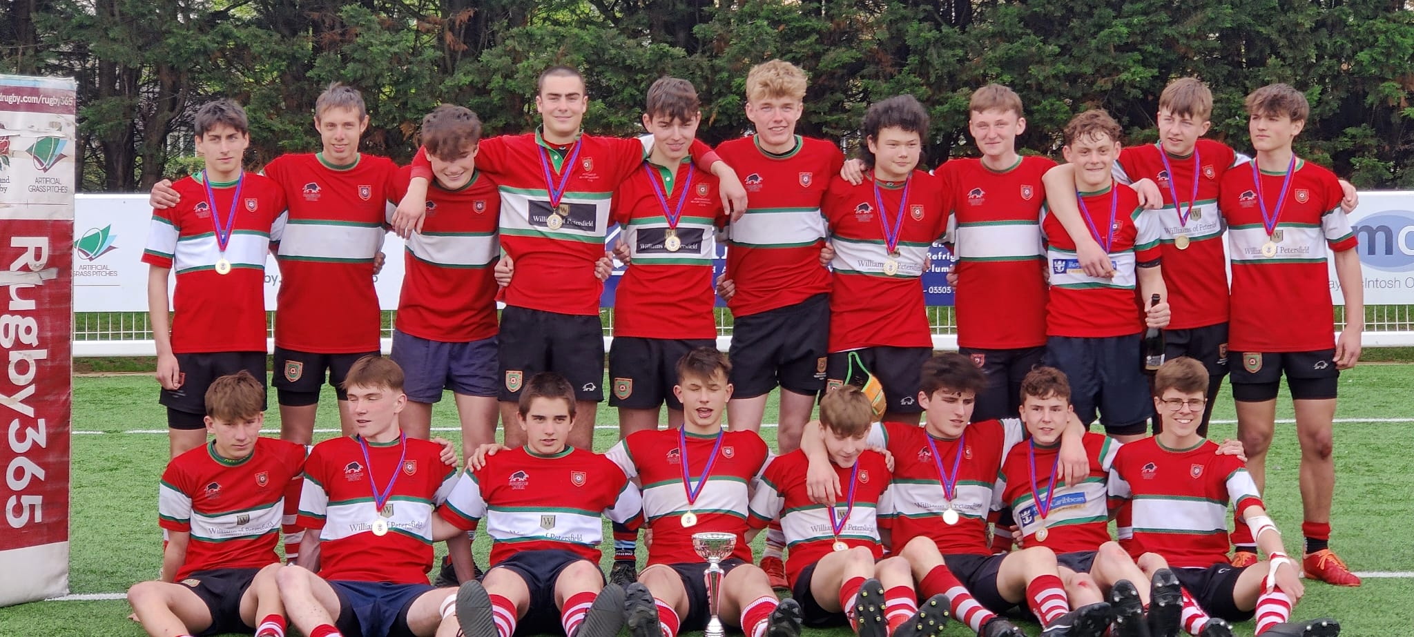 Petersfield Rugby Club's under-16s won the Sevens County Cup