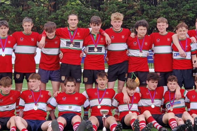 Petersfield Rugby Club's under-16s won the Sevens County Cup