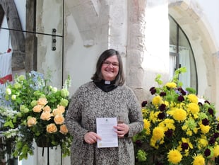 Coronation flower festival at St Peter's Church in Ropley