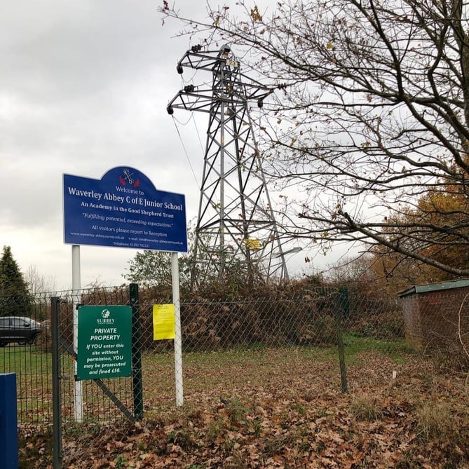 SSE offered to remove the pylons from the grounds of Waverley Abbey School free of charge six years ago – but has now withdrawn its offer