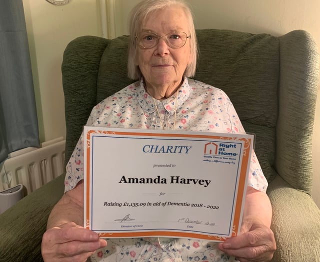 Farnham octogenarian Amanda's pennies add up for Alzheimer’s Society
