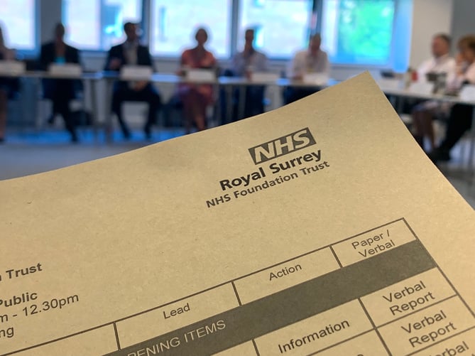 The Royal Surrey NHS Foundation Trust board met this week