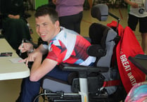 Boccia star David Smith visits Treloar's students in Holybourne