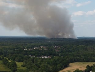 Fire crews tackling huge wildfire on the Longmoor Ranges near Bordon