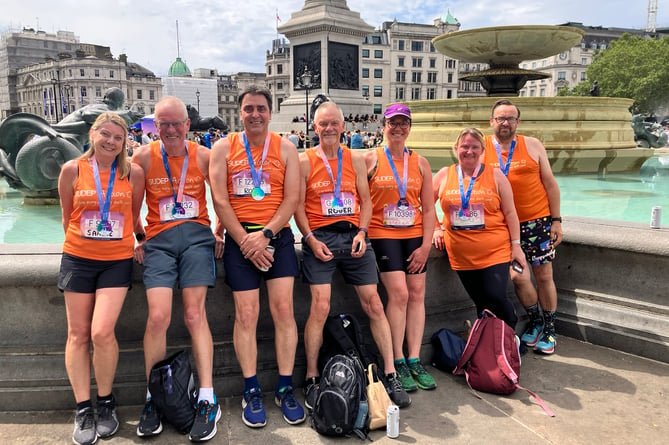 Team Becky 2023 at the ASICS London 10k, July 9th 2023.