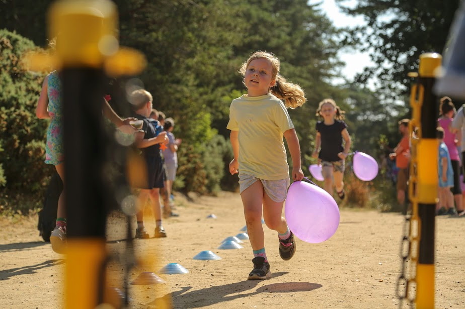 Action from the junior parkrun