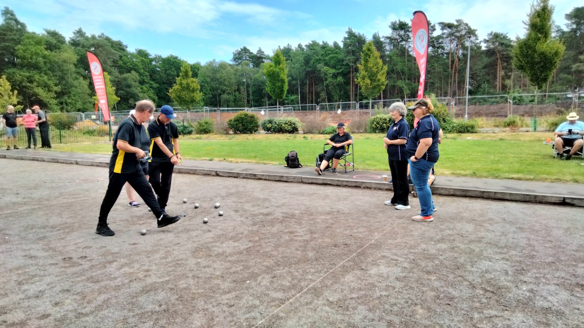 Action from the Southern Counties Petanque Association competition hosted by Bordon Petanque Club