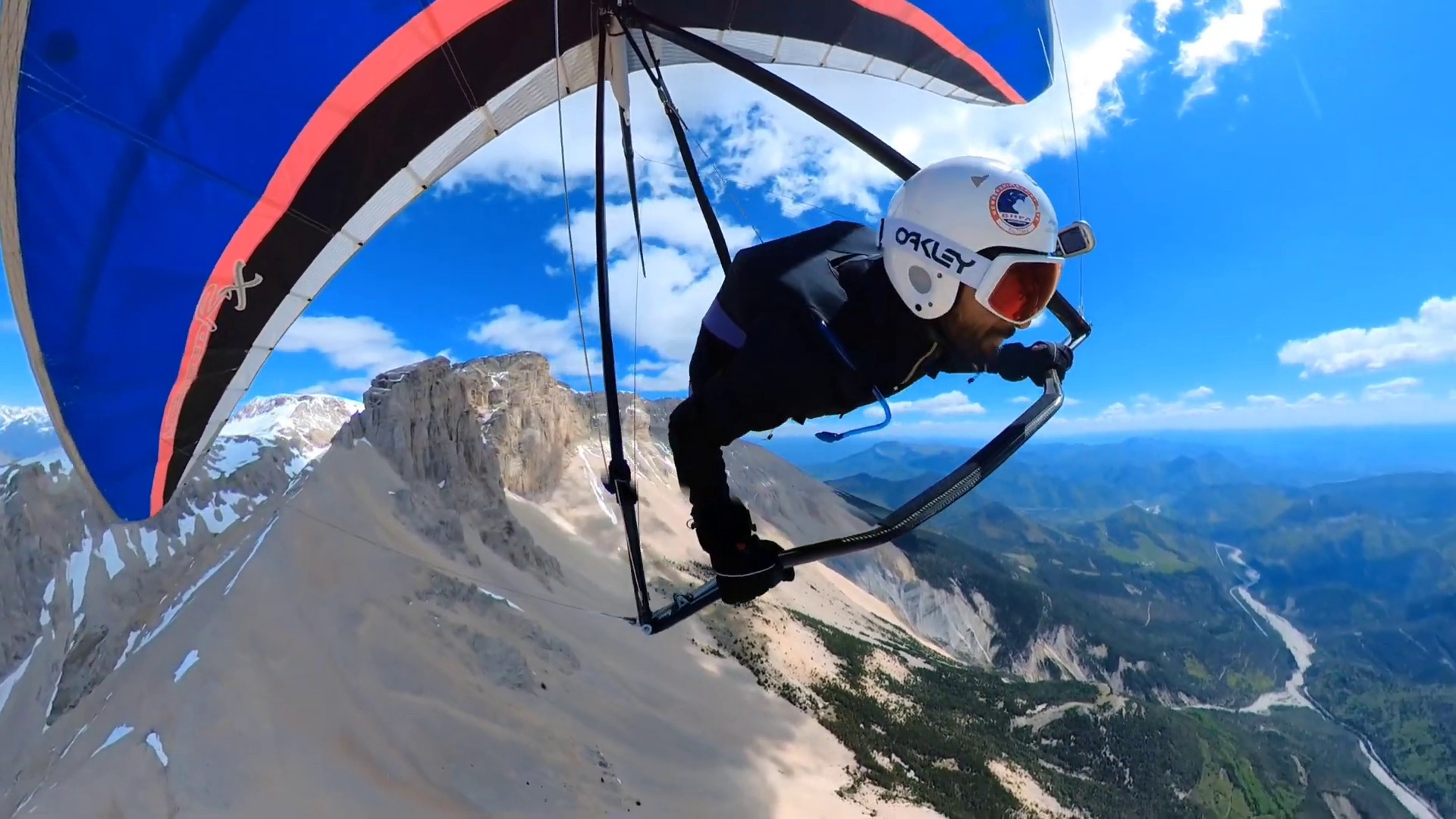 Circling in front of Pic de Bure