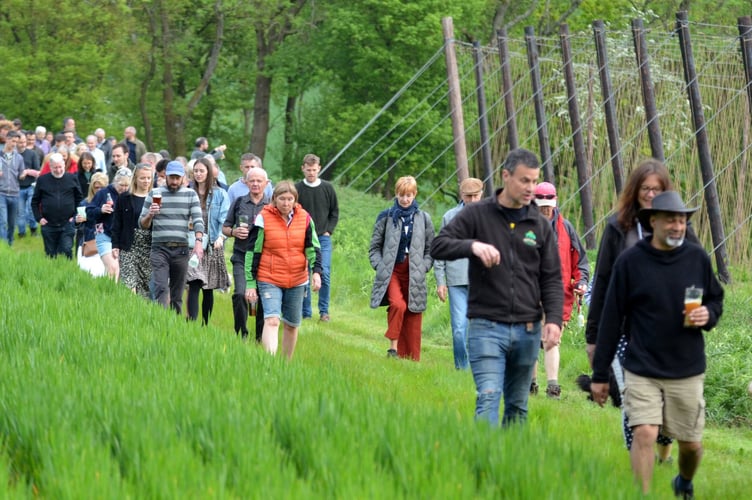 The Tongham-based Hogs Back Brewery welcomed 150 guests to the annual hop blessing at its brewery
