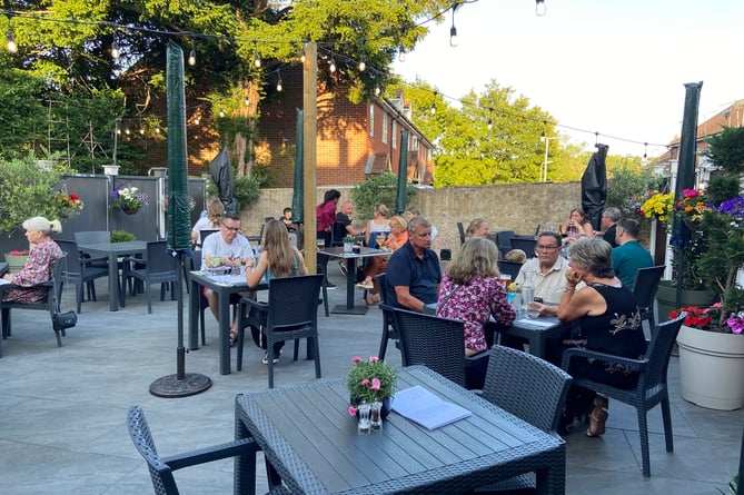 The new outdoor terrace at Heaven's Kitchen in Alton