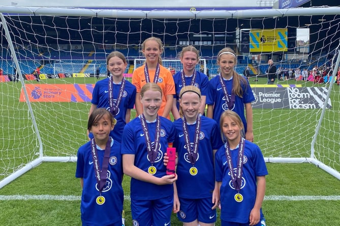 Eight South Farnham School girls represented Chelsea at the Premier League Primary Stars tournament