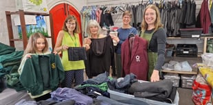 Queues at Free Food Petersfield as school uniform bank opens