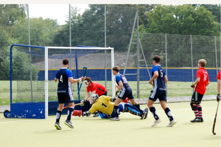 Action from Haslemere's 4-3 win against Aldershot & Farnham
