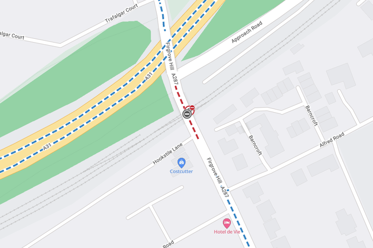 Network Rail is scheduled to close the Firgrove Hill bridge off to traffic for six weeks starting October 2