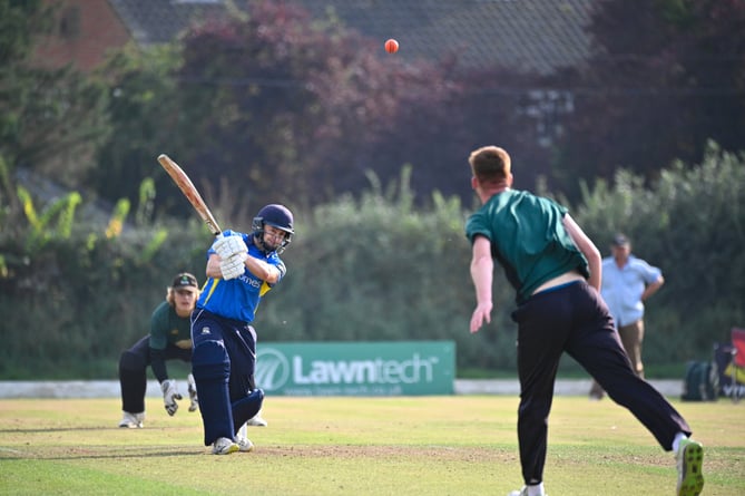 Joe Paul hits out for Alton against Burridge in the Southern Premier Cricket League Twenty20 Cup final