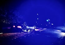 Driver smashes into telegraph pole and rolls car before fleeing