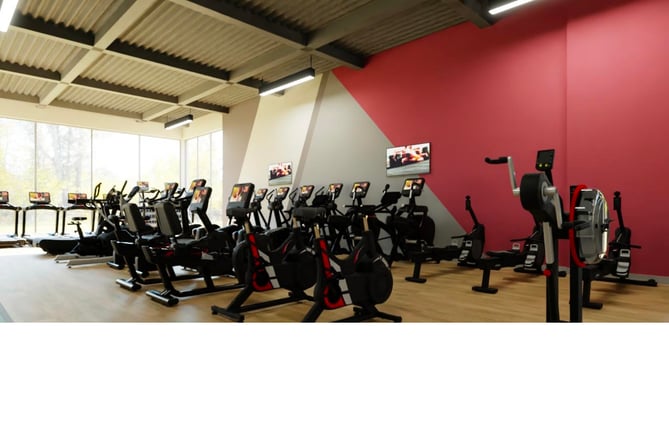 A CGI-generated image of Everyone Active’s new gym at Haslemere Leisure Centre