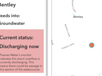 Sewage discharged into River Wey at Farnham, Bentley and Churt