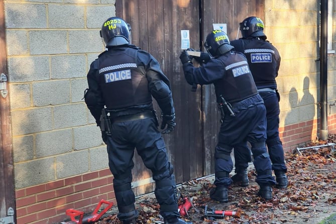 Police raided two cannabis farms, in Farnham and Guildford last week