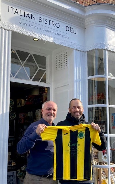 Carlo Italian Bistro-Deli is the new sponsor of Beacon Hill Football Club’s under-ten Radars’ away shirts
