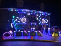 Video: Spectacular Christmas lights in Four Marks aid riding charity