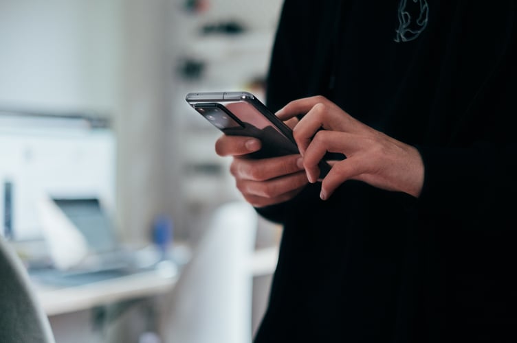 person on phone
