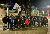 Farnham RFC team walk from Twickenham Stadium to raise Movember funds