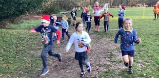 Top marks as Santa Dash at St Matthew's Blackmoor school raises £1.8k