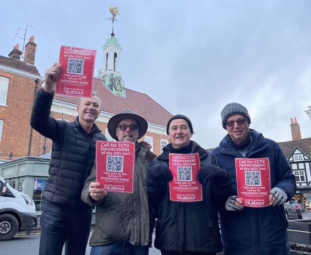 Last chance to comment on HGV cameras plan for Farnham – today
