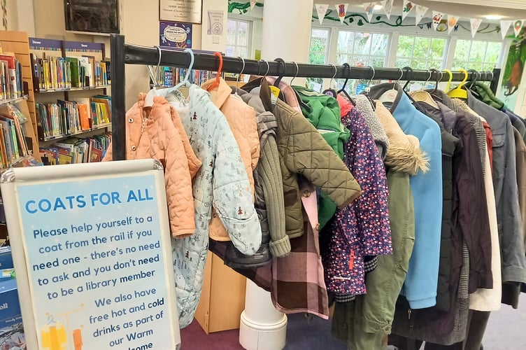 Farnham Library's Coats for All rail