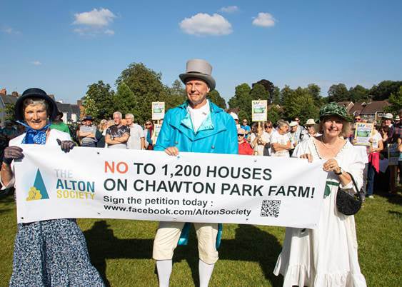 The Say No To Chawton Park Farm campaigners in September 2021.