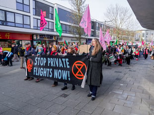 VIDEO: 'Turnout at Farnborough Airport protest shows scale of concern'