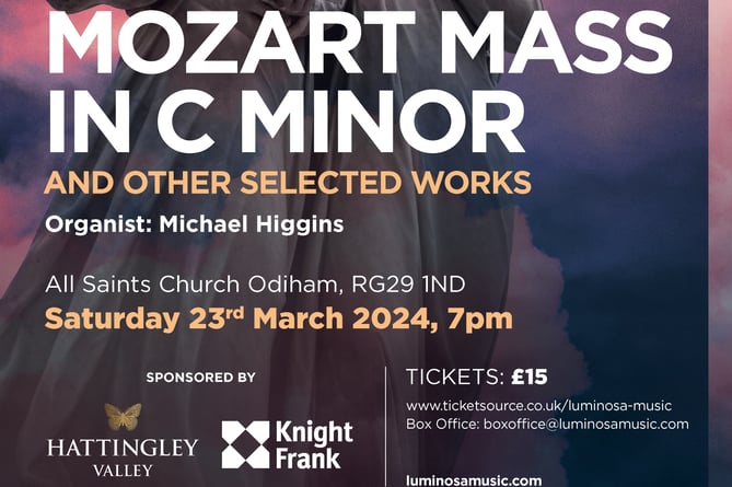Luminosa Mozart concert poster.