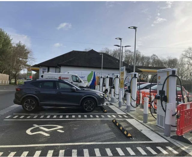 Electric car chargers built without permission at A3 Liphook services