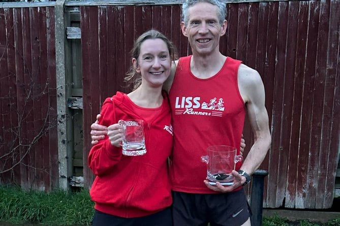 Liss Runners 2024 club champions Catherine Seagar and Chris Dettmar