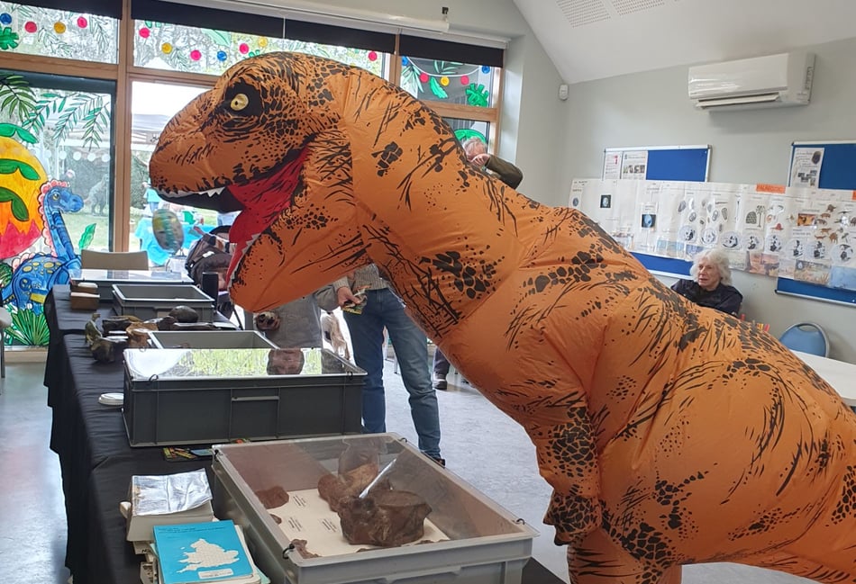 Bordon families get a taste of Jurassic Park life during Dinosaur Day