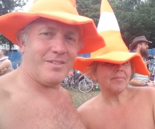 No cover-up as naturist couple ready for naked fundraising walk