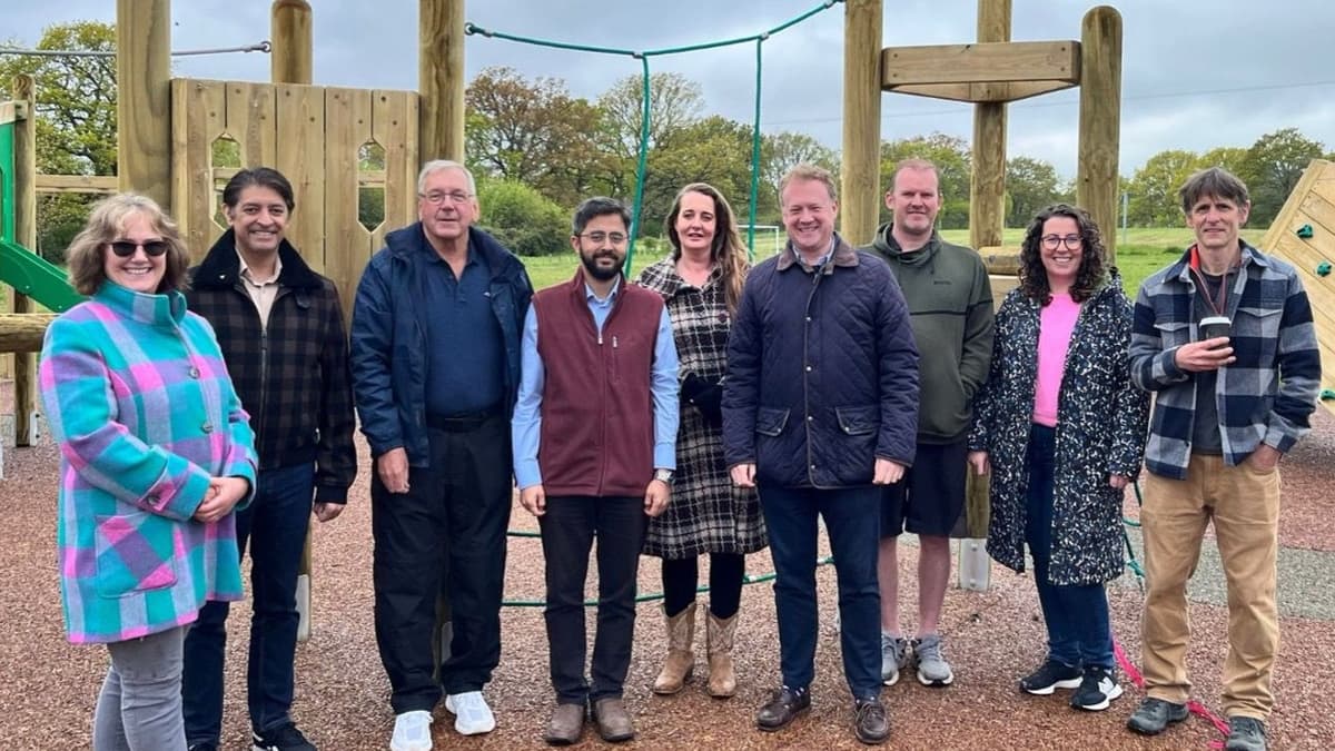 Lucky youngsters try out new £110k play area in village near Bordon | bordonherald.com 
