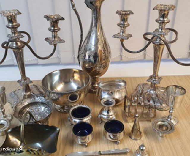 Mystery surrounds silverware found in pond as police search for owner