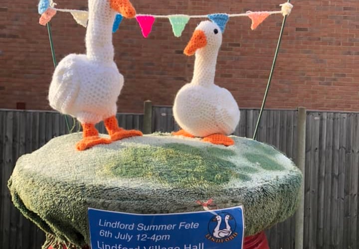 Lindford postbox topper geese