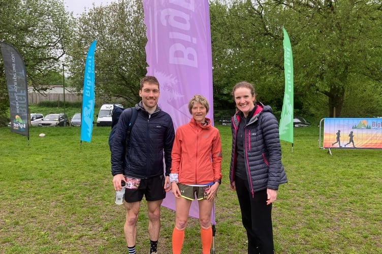Tom Owen, Philomel Bennett and Steph Moss ready to take on the Big Way Round race at Winchester