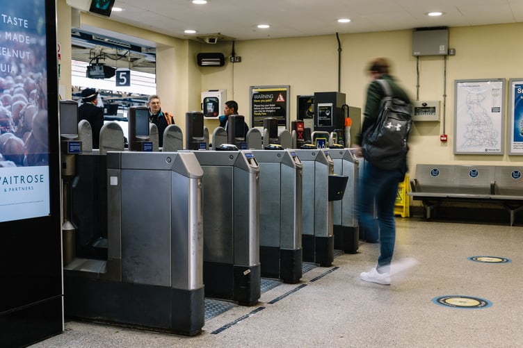 Woking turnstiles at Woking train station