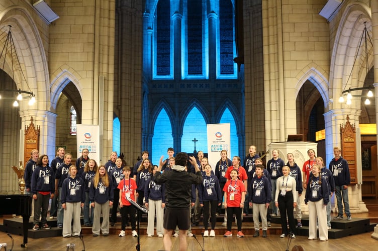 The Choir rehearses at the World Choir Games (Farnham Youth Choir)