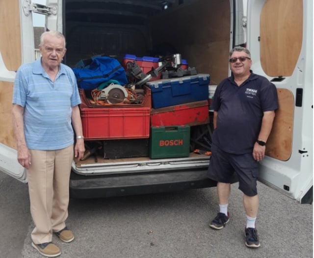 Bordon group sends shed-load of hope with tool donation