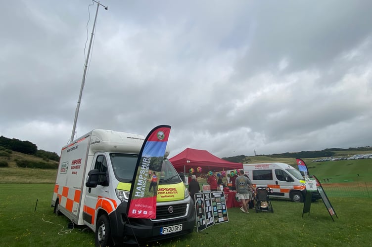 HANTSAR were out in full force with their volunteers, rescue vehicles, equipment and with a stall and activities