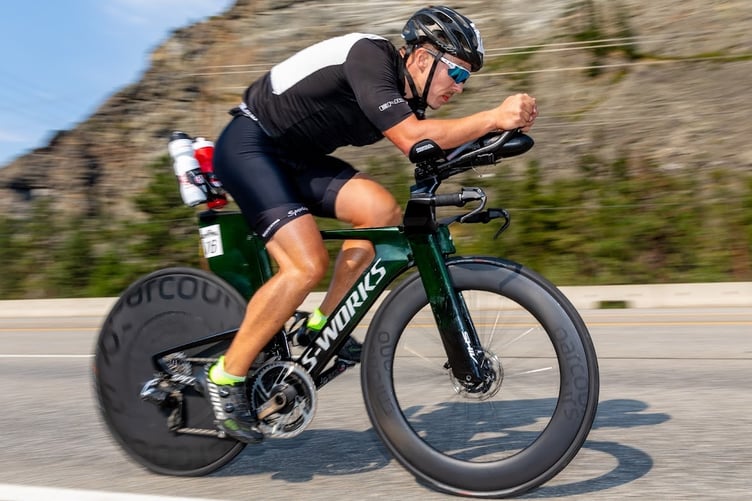 George Hellyer in action at the 2024 Ultraman Canada