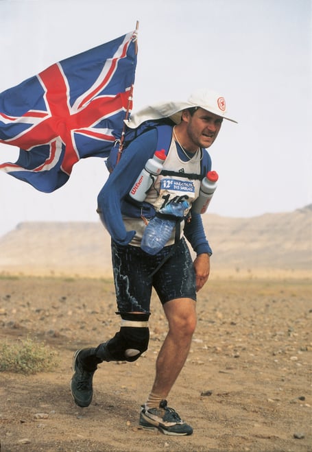 Chris running the Marathon des Sables in Morocco