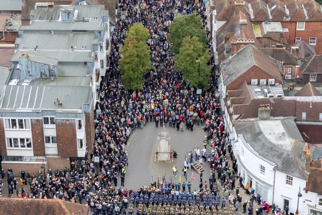 Record turnout for Petersfield's Remembrance Sunday service