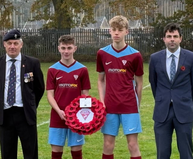 Young Bordon footballers hold Remembrance service